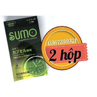 Combo 2 hộp bao cao su sumo nhật bản kéo dài thời gian