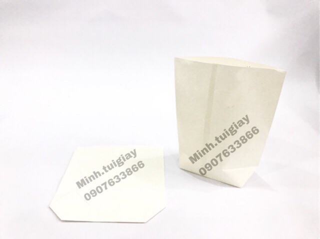 100c túi giấy trắng size 15x17