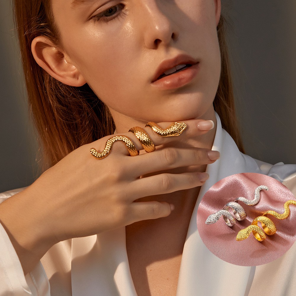 Korean Version of The Ring Unique Snake-shaped Ring Adjustable Index Finger Ring Fashion Accessories