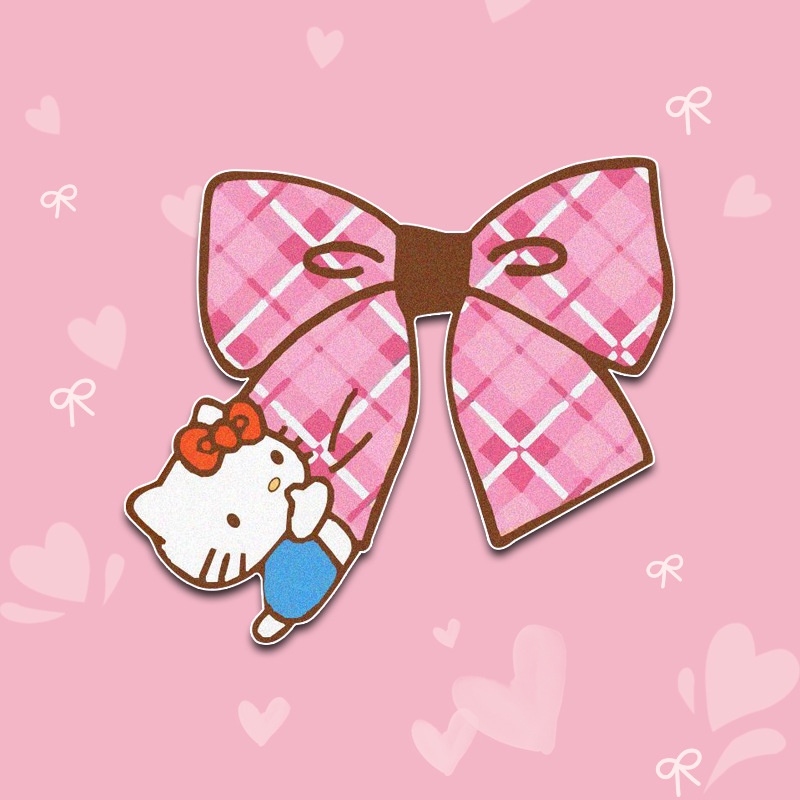 Đề Can Hello Kitty Dán Trang Trí Xe Hơi