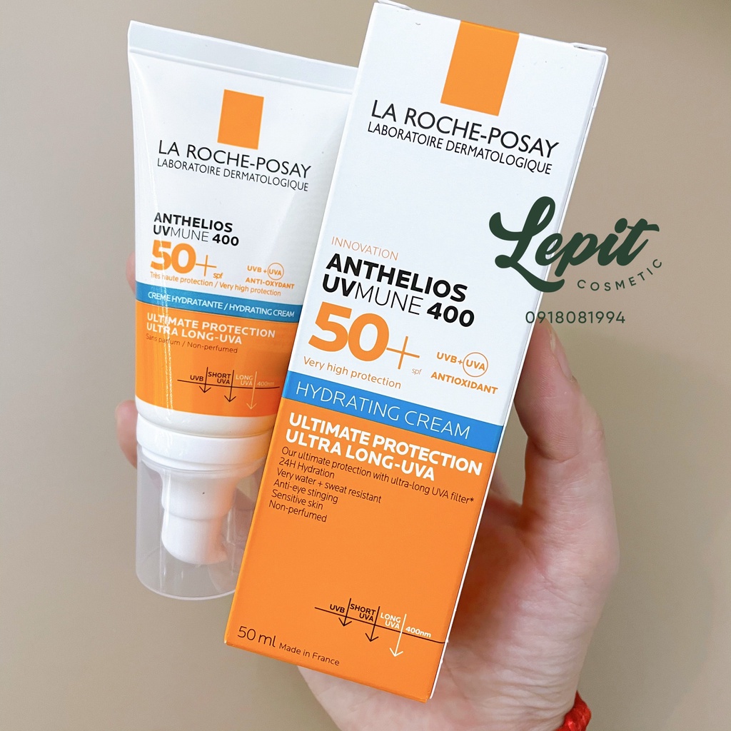 [Mẫu Mới] Kem chống nắng La Roche Posay Laboratoire Dermatologique Anthelios 50ml cho da dầu - da khô - fluid - cream