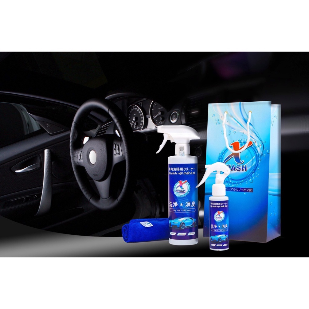 Chai Xịt gột rửa dọn dẹp tinh khiết  thiết kế bên trong Oto XWASH FOR CAR