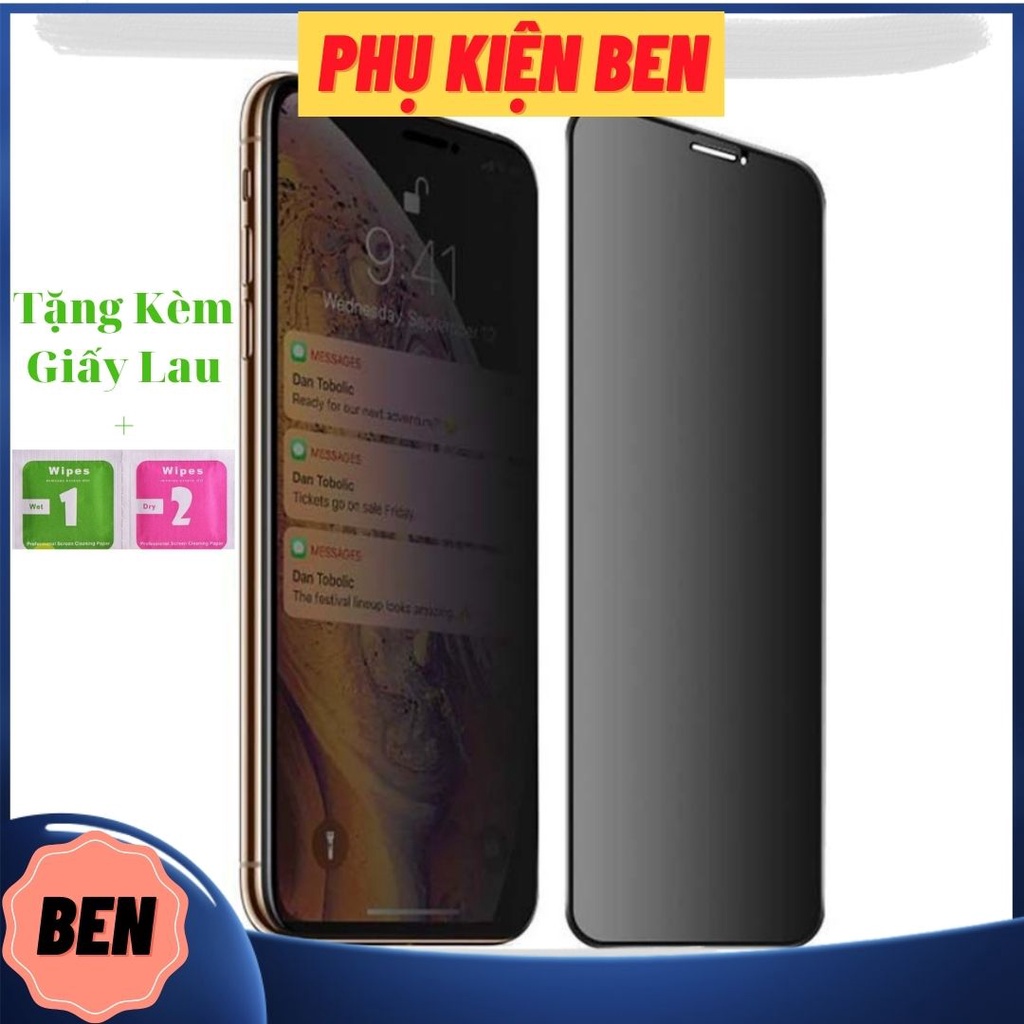 Kính Cường Lực Chống Nhìn Trộm Dành Cho 6/7/8/6Plus/7Plus/8Plus/x/XSMAX/11 Pro Max/12Pro/12Pro Max