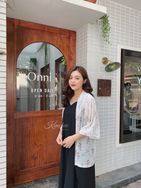 Áo kimono hoa nhí hồng | BigBuy360 - bigbuy360.vn