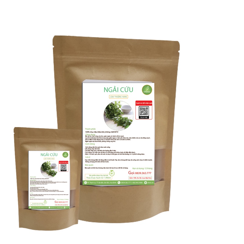 Ngải cứu khô thượng hạng JINDO 1kg tác dụng hỗ trợ điều tr_ị ki.nh nguyệt không đều, đau_bụng