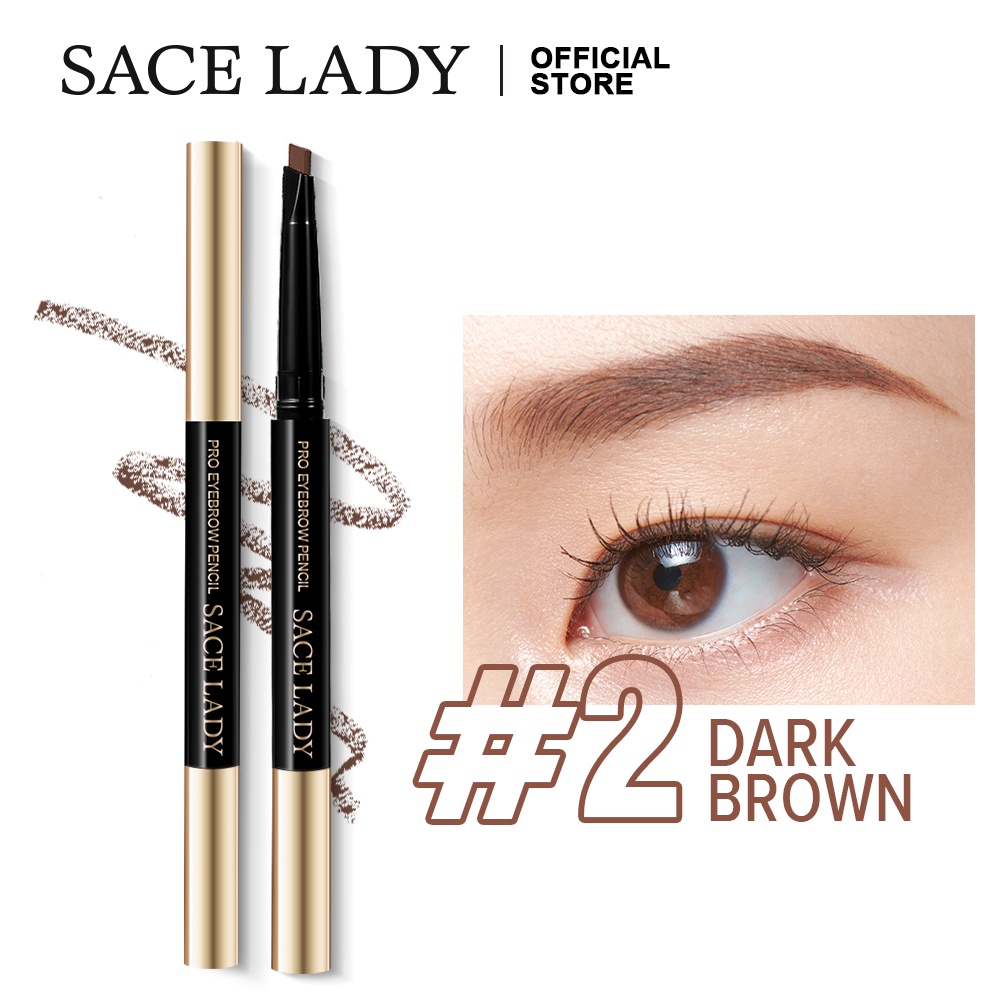 Bộ mỹ phẩm SACE LADY chuyên nghiệp gồm kem nền dạng lỏng + bút kẻ lông mày + phấn mắt + mascara + mút tán