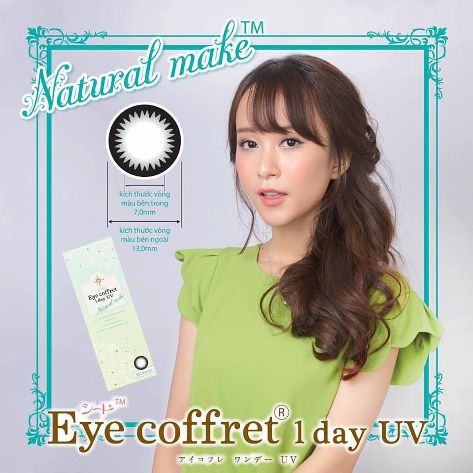 [COMBO - QUÀ LIỀN TAY] 1 - 3 - 5 cặp Kính áp tròng 1 ngày Eye coffret 1 day UV từ SEED Nhật Bản