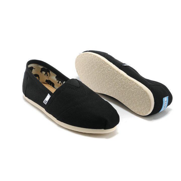 freeship unisex Giày Toms đen