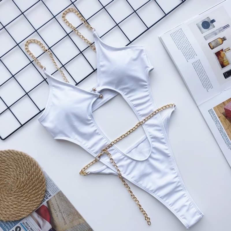 [BKN434] <ÂU> BODYSUIT PHỐI XÍCH ĐEN/TRẮNG/VÀNG/HỒNG QUẦN THONG/LỌT KHE | BigBuy360 - bigbuy360.vn