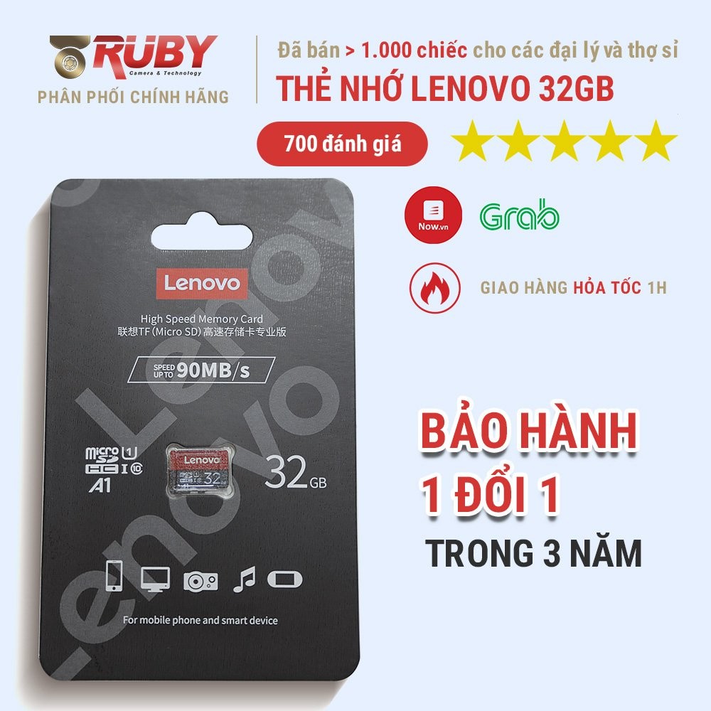 Thẻ Nhớ MicroSD 32GB Lenovo Class 10 U3. BH 3 năm