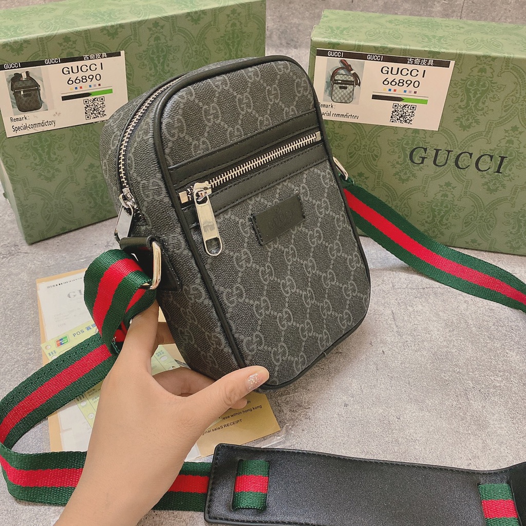 Túi Đeo Chéo GG Hoạ Tiết Dập Vân Nổi Cực Sang - Túi GG Đeo Chéo Mini Bag Nam Nữ Thời Trang Cao Cấp - Hàng Full Box