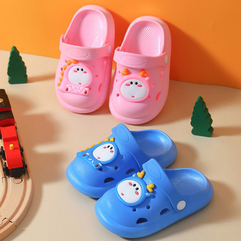 Dép Sandal Đế Mềm Đục Lỗ Họa Tiết Hoạt Hình Dễ Thương Thời Trang Mùa Hè Dành Cho Trẻ Em