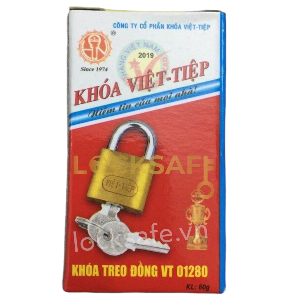 Khoá treo đồng bấm Việt Tiệp 01280 Hàng Chính Hãng