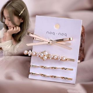 Kẹp Tóc Hình Nơ Đính Ngọc Trai Xinh Xắn Cho Nữ