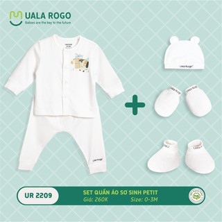 UR2209 Set quần áo sơ sinh Petit (Đủ quần áo, mũ và bao chân tay)