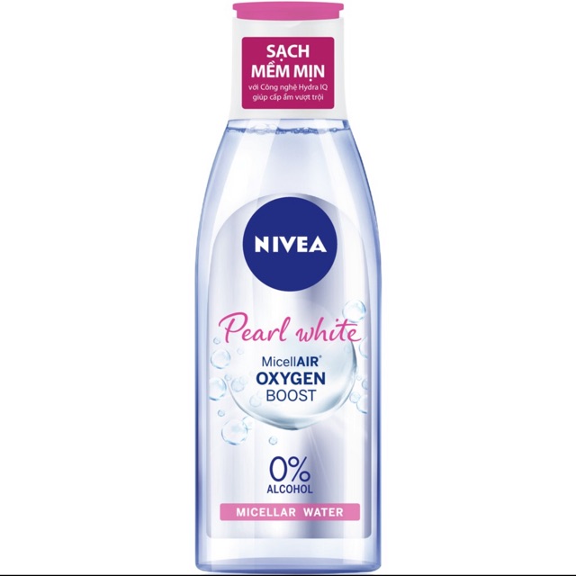 Nước Tẩy Trang Tinh Chất Ngọc Trai Sáng Da Nivea Pearl White Micellair Oxygen Boost Micellar Water 125ml