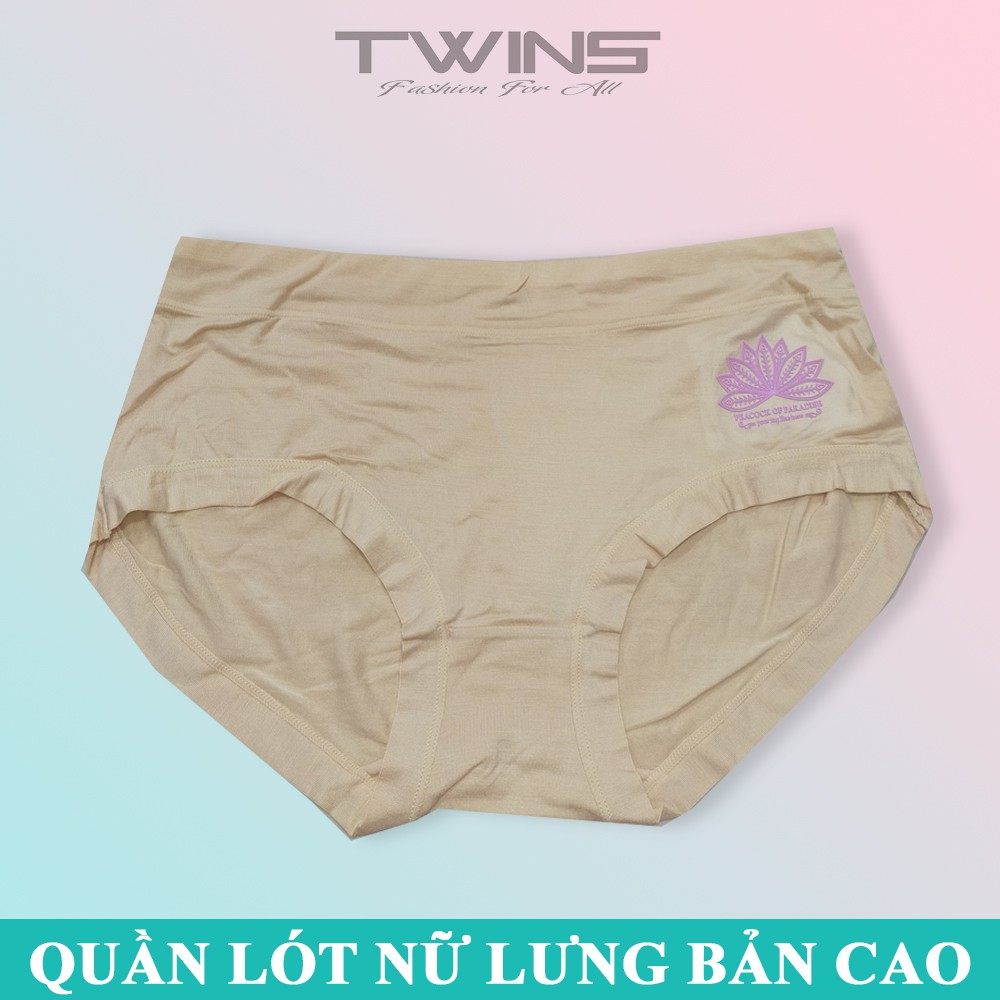 Quần lót nữ cotton cao cấp trơn dạng cạp cao lưng bản lớn ôm mông mềm mại thoáng mát size dưới 65kg