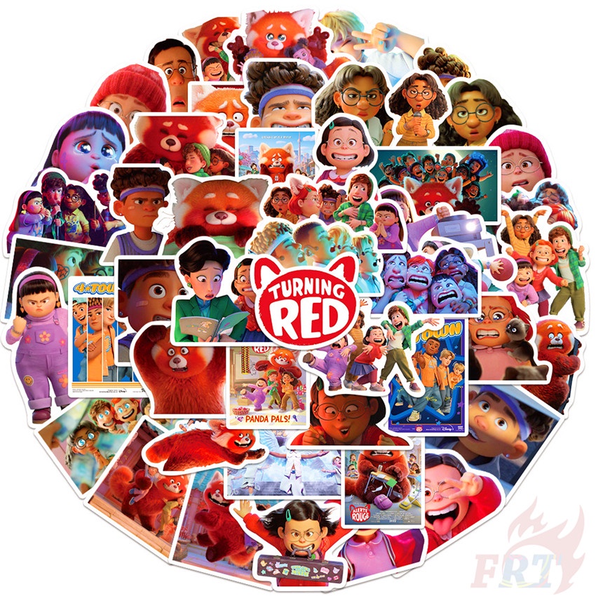 Bộ 50 Cái ❉ Turning Red Series 03 Hình Dán ❉ Miếng Dán Trang Trí Vali Laptop Ván Trượt DIY Thời Trang