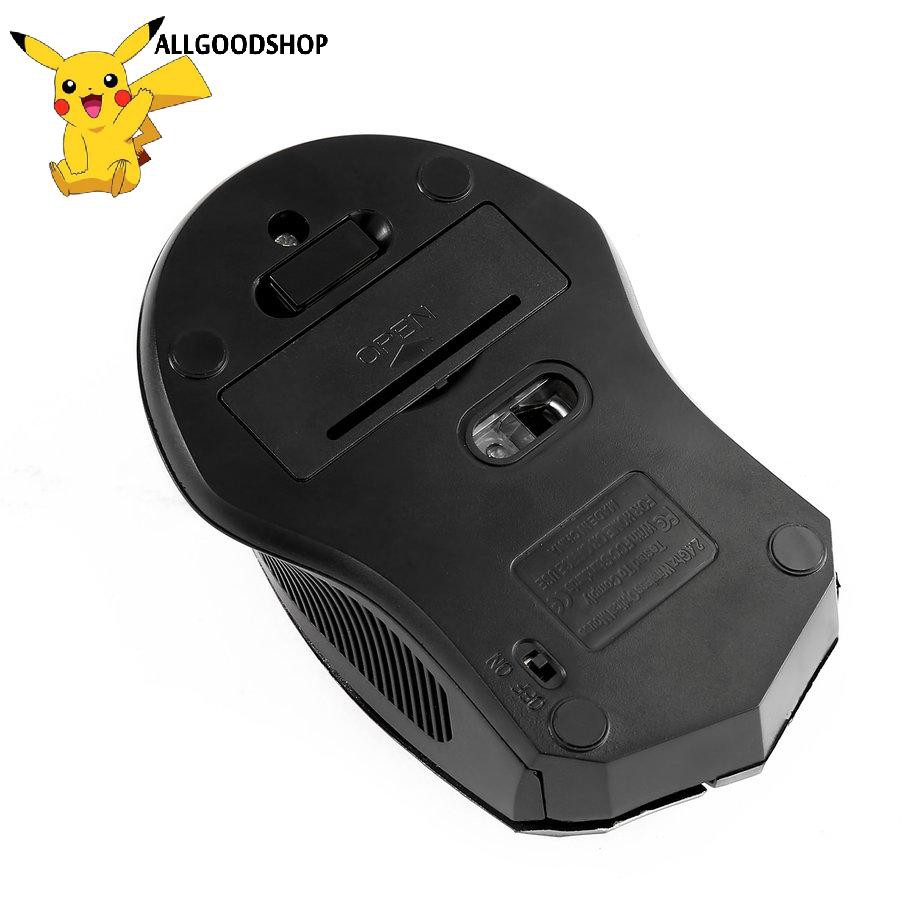 Chuột không dây đen-2.4 GHz USB 2.0 Mouse for PC Laptop