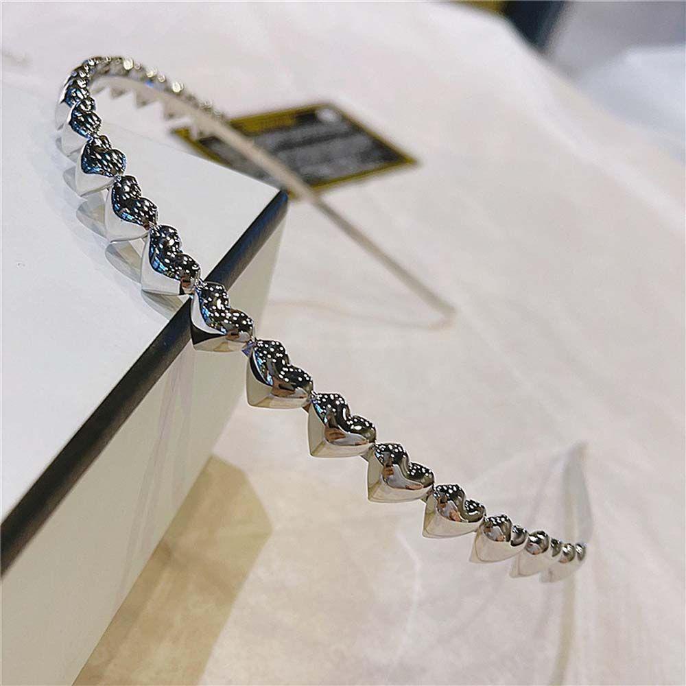 Kẹp Tóc Mỏ Vịt Kim Loại Hình Trái Tim Phong Cách Hàn Quốc Dành Cho Nữ