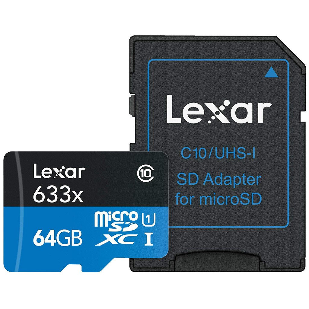 Thẻ nhớ Lexar Micro SDXC 633X 64GB (95MB/s) + Adapter