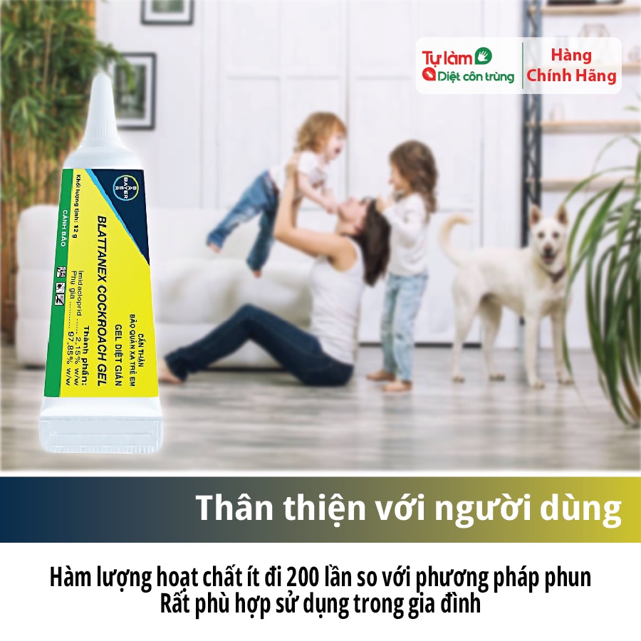 Gel Đặc Trị Gián Đức Và Gián Mỹ BLATTANEX COCKROACH GEL BAYER, Không Mùi, Hiệu Quả Nhanh Chóng