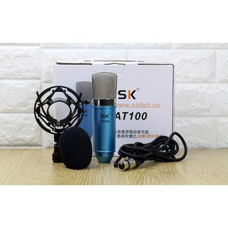 Combo mic thu âm isk at100 + sound card k10s 2018 - huco việt nam
