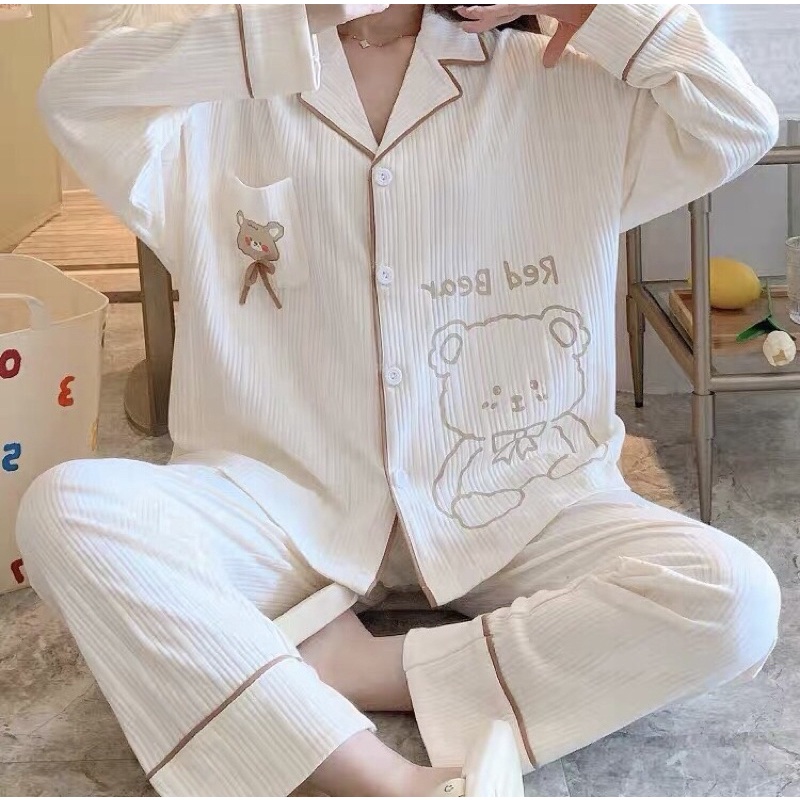 Bộ đồ ngủ muslin mềm đẹp pijama xô muslin