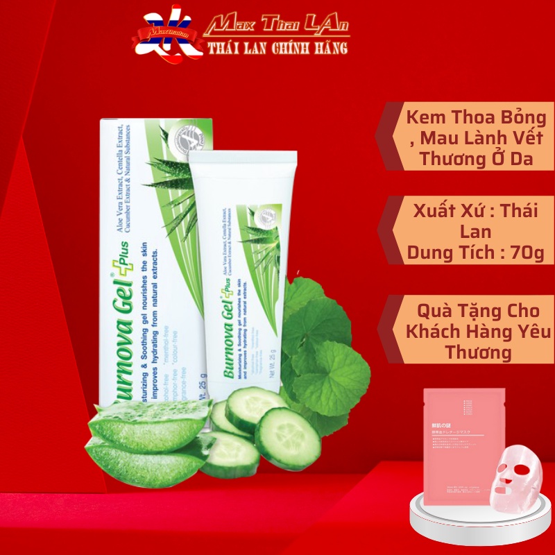 Gel Thoa Bỏng/Tái Tạo Da Tổn Thương chiết xuất từ Nha Đam Burnova Gel Plus