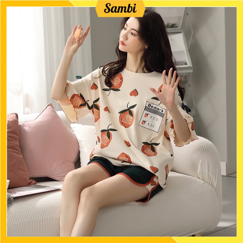 Set đồ nữ cao cấp áo ngắn tay quần đùi Sambi Closet 09 - thời trang nữ mùa hè cho bạn nữ 45-60Kg