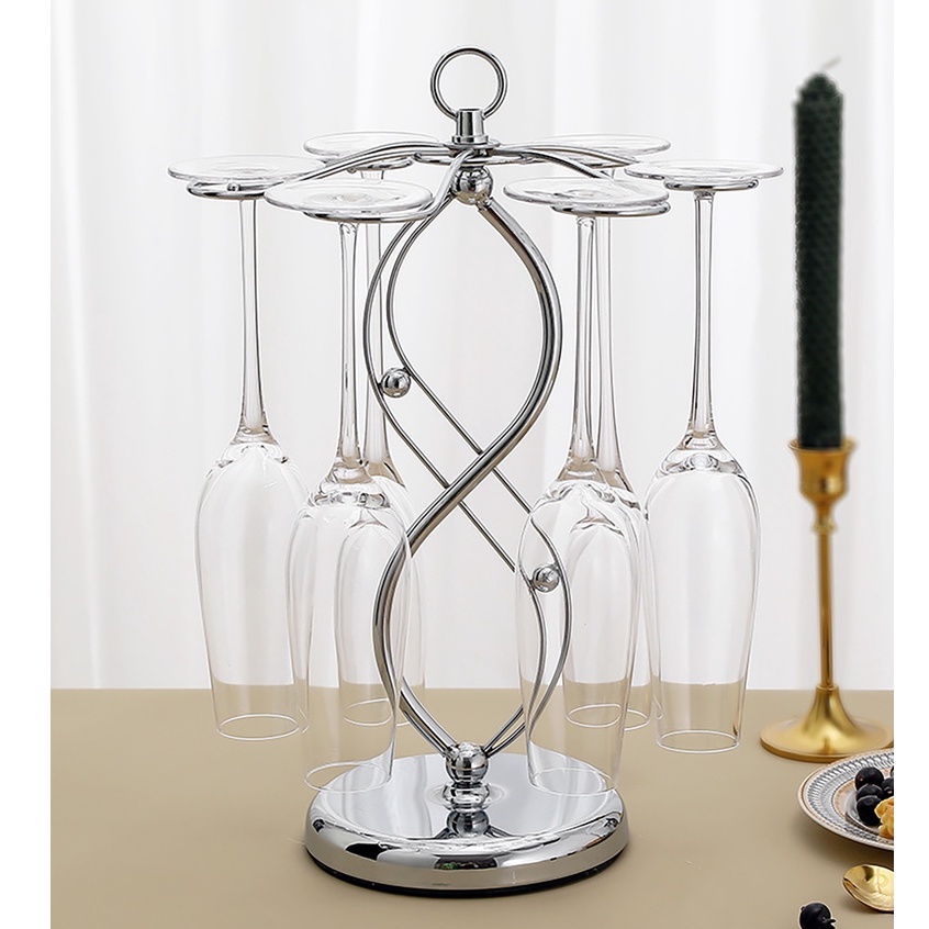 Giá treo ly rượu vang  | TREO LY VANG 2022 DECOR CHẤT LIỆU HỢP KIM ĐỒNG HỒNG CAO CẤP H19 - H44