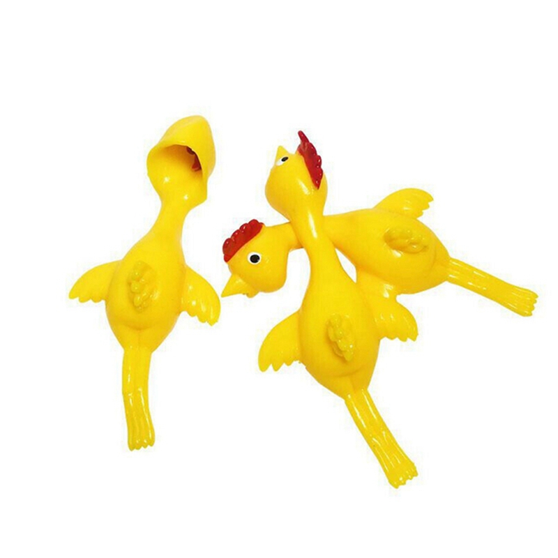 Set 3 đồ chơi gà bay đeo ngón tay bằng cao su vui nhộn