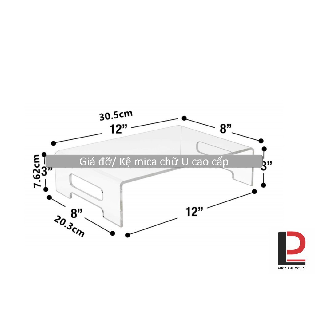 Kệ mica chữ U, Giá đỡ lap top / bàn phím