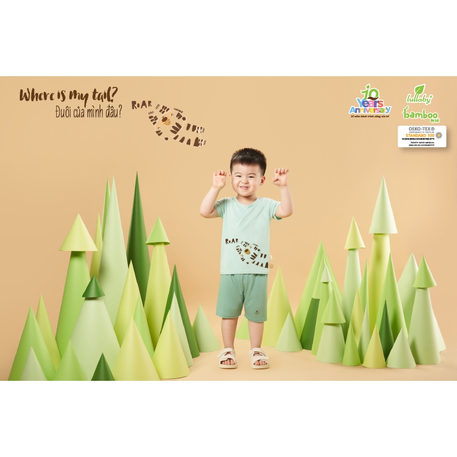 Bộ cộc tay đính đuôi Lullaby - chất sợi tre cao cấp siêu mềm mịn, thoáng mát