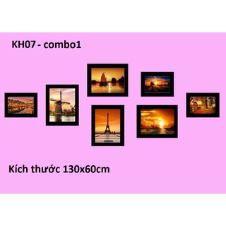{Giá sập sàng}Combo khung ảnh treo tường độc đáo KH07 không kèm ảnh + Tặng đinh 3 chân và móc treo chữ S.