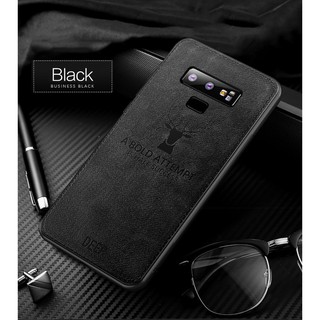 Ốp điện thoại bằng silicon phối vải siêu mỏng in hình chú hươu sang trọng cho Samsung Galaxy Note 9