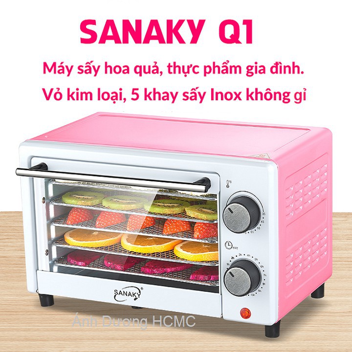 Máy Sấy Thực Phẩm, Hoa Quả Mini SANAKY Q1