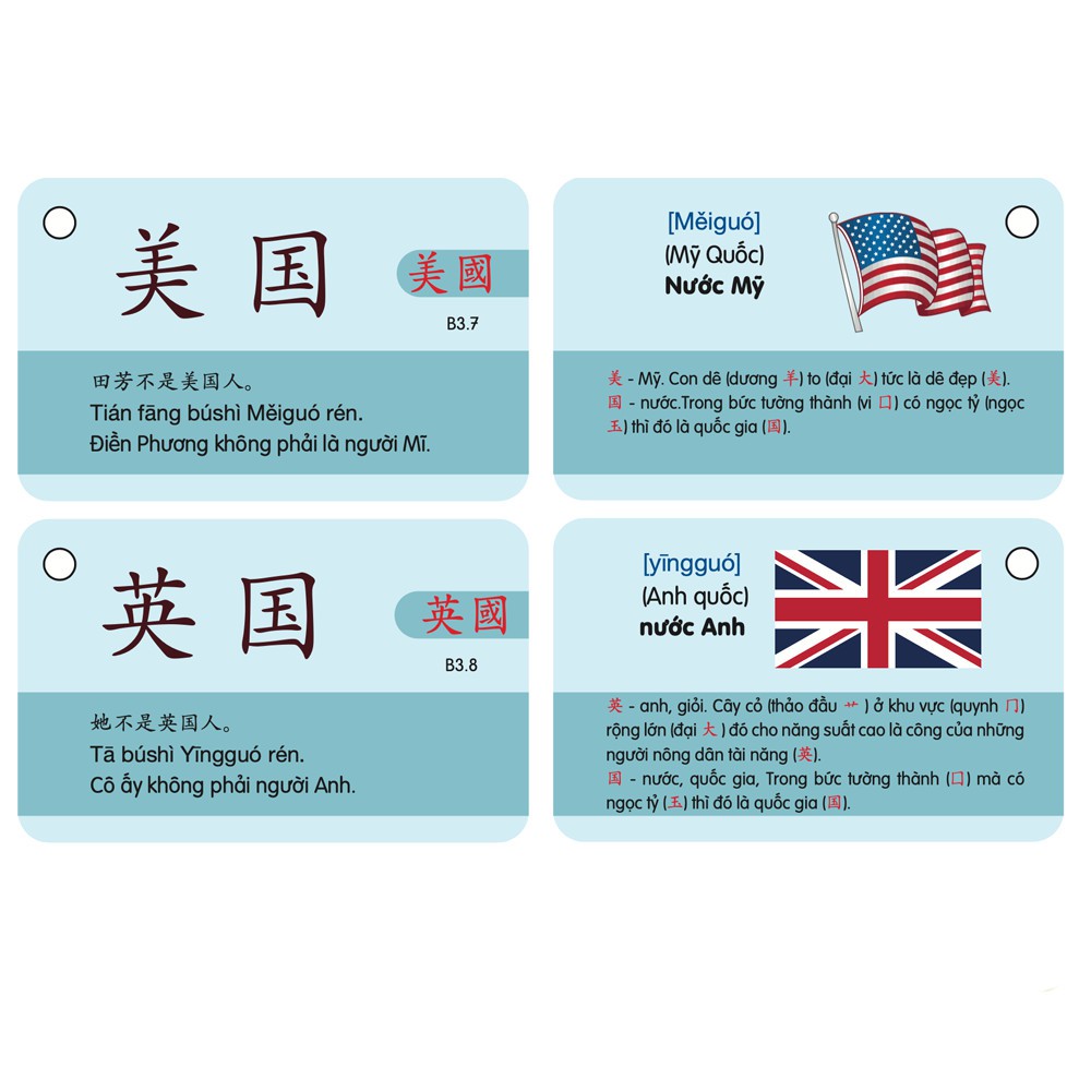 Flashcard Từ Vựng Tiếng Trung 12 - Thẻ Học Từ Vựng Tiếng Trung - Phạm Dương Châu (Phiên bản có hình ảnh)