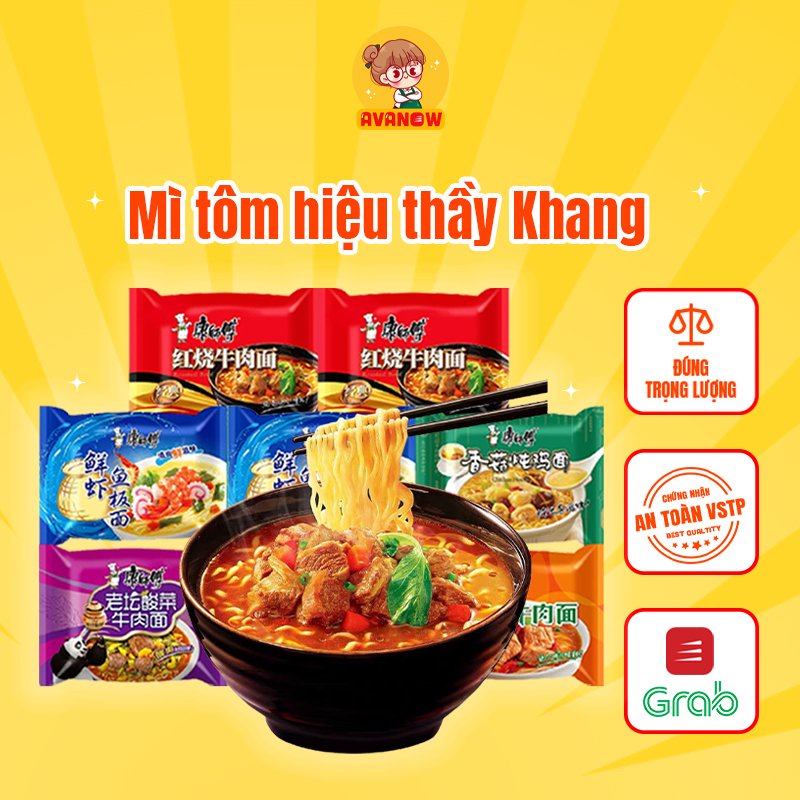 Mì tôm hiệu thầy Khang 110g 🍣 Avanow 🍣 đồ ăn vặt ngon