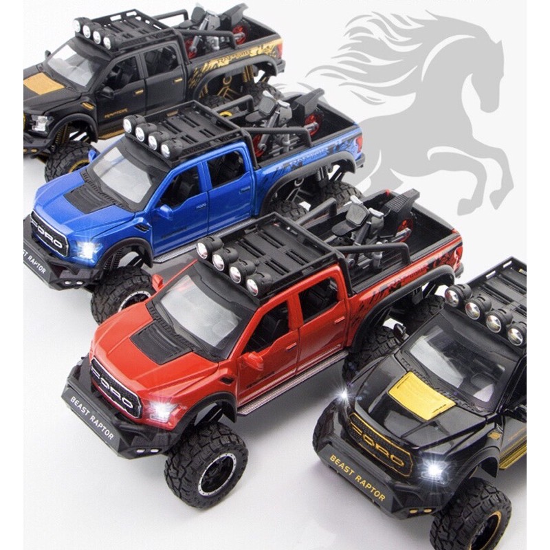 Mô Hình 1:28 Xe Bán Tải Ford F150 Beast Raptor 22cm