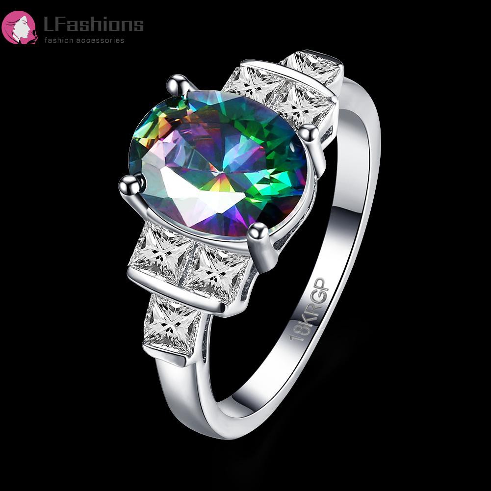 Nhẫn Cưới Mạ Bạch Kim Đính Đá Zircon