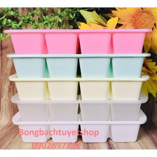 Vĩ làm đá viên bằng nhựa tiện lợi 8 viên lớn HPL48 HOFACO – Khay đá vuông 8 viên Nhựa Hồng Phát