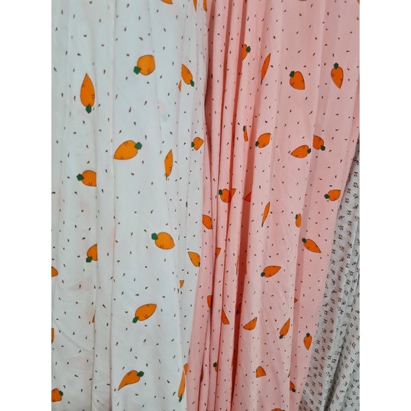 vải đũi lạnh mềm mịn hình củ cà rốt dùng may váy,đồ bộ mặc nhà,đồ handmade