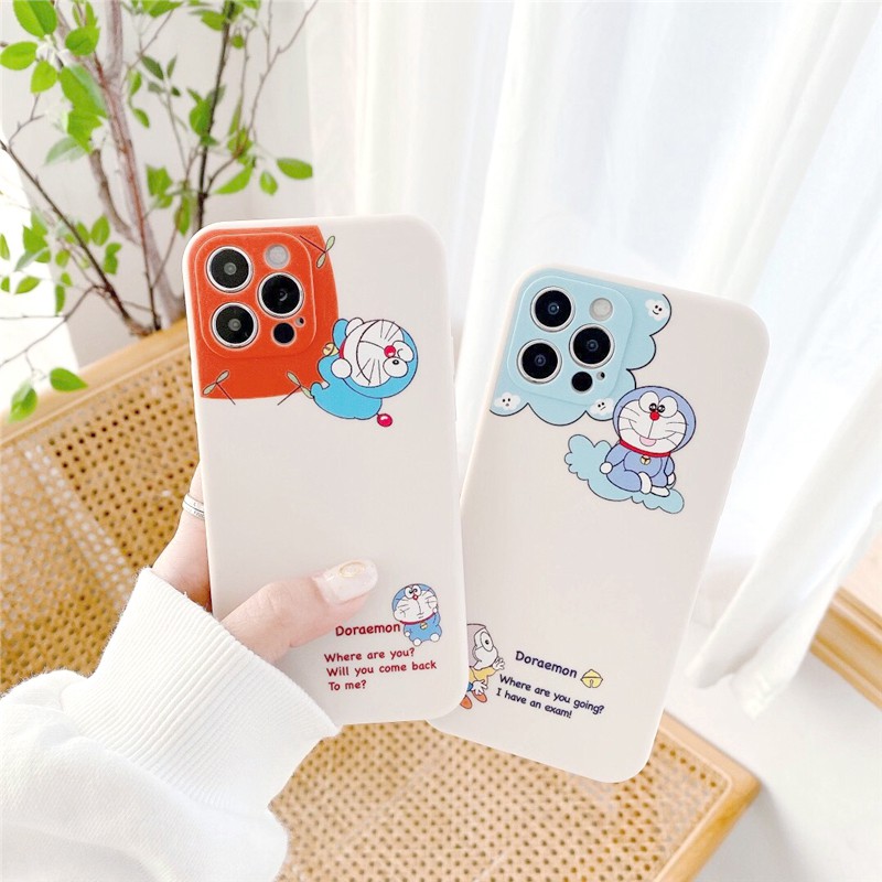 Ốp lưng iphone Doraemon cạnh vuông 6/6plus/6s/6splus/7/7plus/8/8plus/x/xr/xs/11/12/13/pro/max/plus/promax/mini