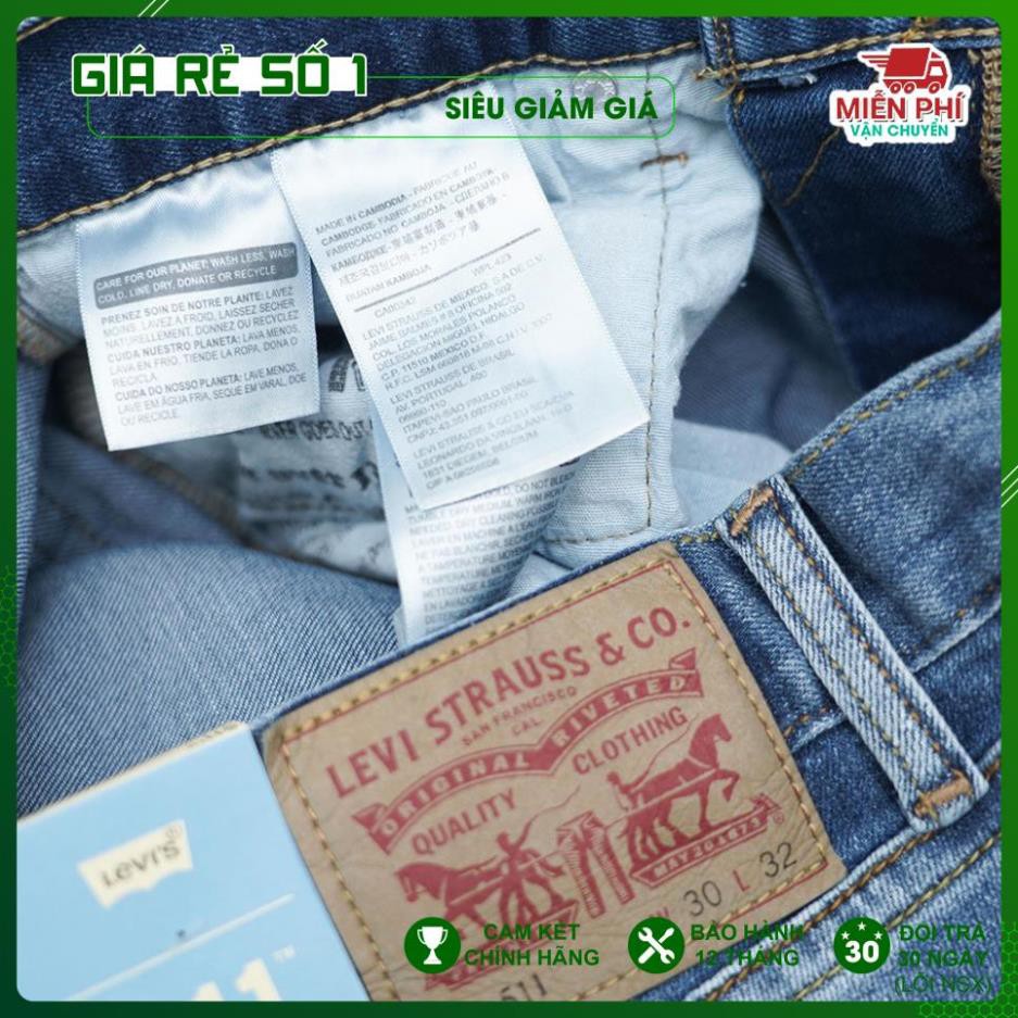 - Quần Bò Jean Nam Levis 511 ống đứng, co giãn nhẹ, xuất dư xịn Cambodia (màu 18-20-22)