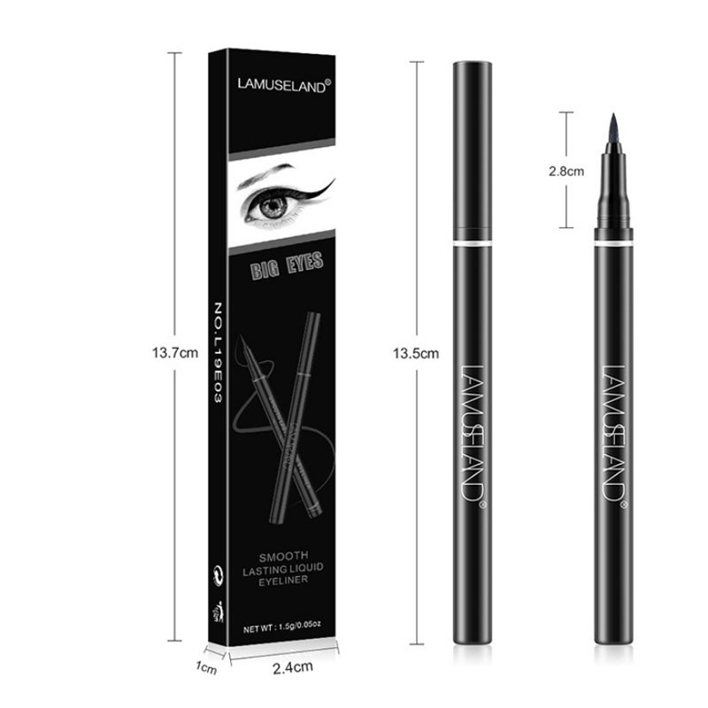Bút kẻ mắt dạng lỏng LAMUSELAND,Thích hợp cho người mới kẻ mắt,chống nước, giữ màu lâu,Bút kẻ mắt nước màu đen lâu trôi | BigBuy360 - bigbuy360.vn