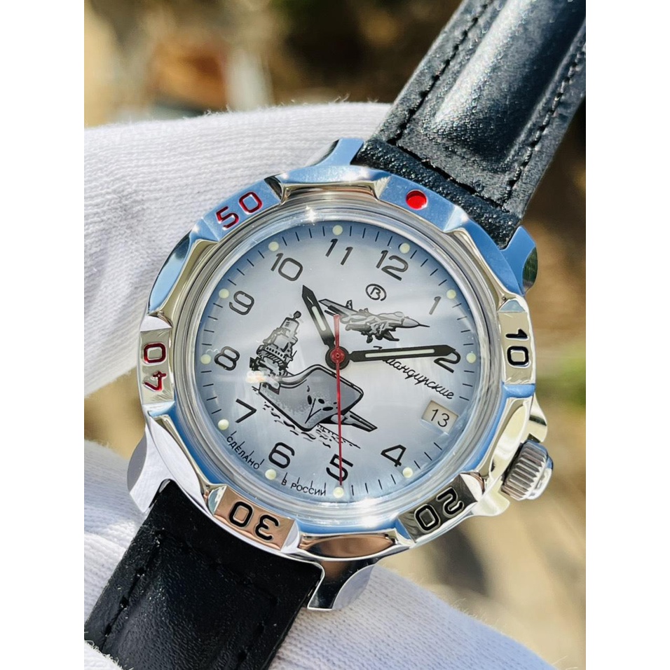 Đồng hồ Nga Vostok Komandirskie 811982. Đồng hồ nam Vostok máy cơ lên giây, size mặt 39, size dây 18, chống nước 3 atm