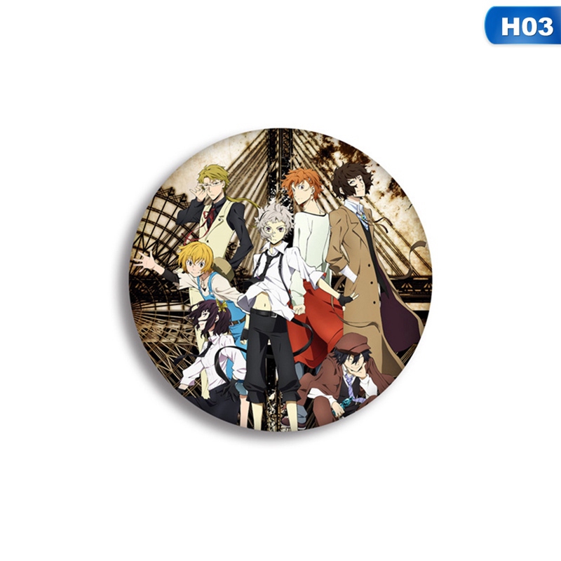 1pc Anime Bungo Stray Dogs Cosplay Badge Wenhao Wild Dog Brooches Unisex Pins