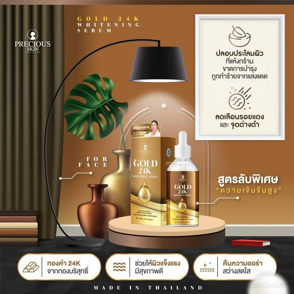 Serum vàng dưỡng trắŉg da mặt  Gold 24K Whitening Thái Lan