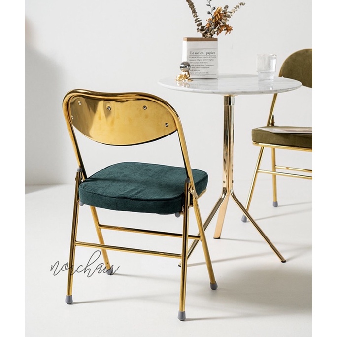 Ghế gấp Corduroy cao cấp - Chair Decor